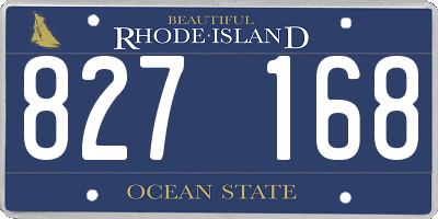 RI license plate 827168