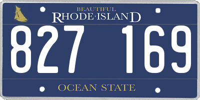 RI license plate 827169