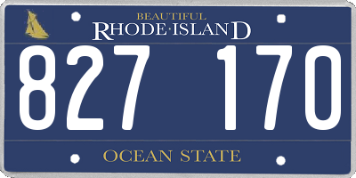 RI license plate 827170