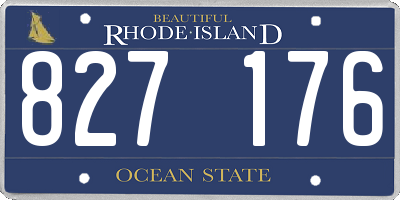 RI license plate 827176