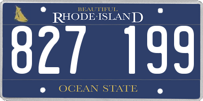 RI license plate 827199