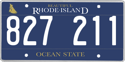 RI license plate 827211