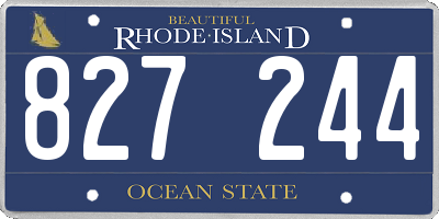 RI license plate 827244