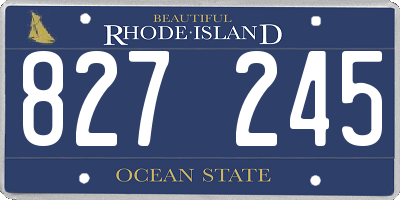 RI license plate 827245