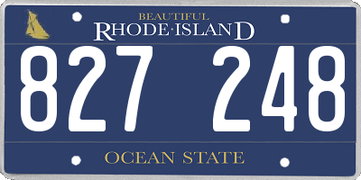 RI license plate 827248