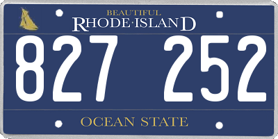 RI license plate 827252