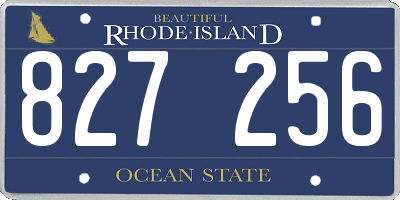 RI license plate 827256