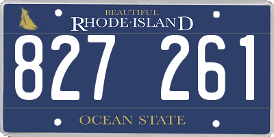 RI license plate 827261