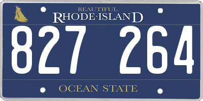 RI license plate 827264