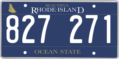 RI license plate 827271