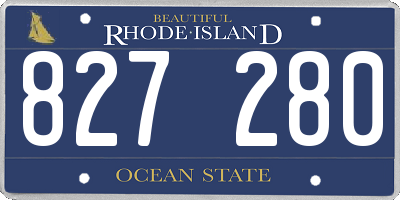 RI license plate 827280