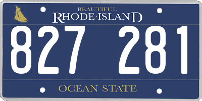 RI license plate 827281