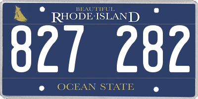 RI license plate 827282
