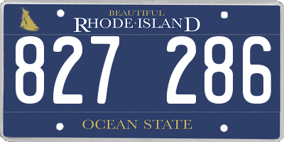 RI license plate 827286