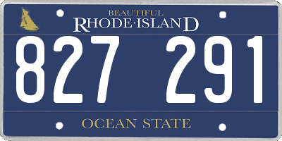 RI license plate 827291