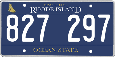 RI license plate 827297