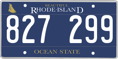 RI license plate 827299