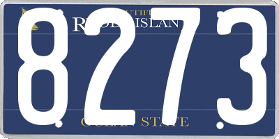 RI license plate 8273