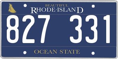RI license plate 827331