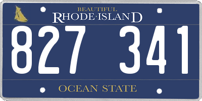RI license plate 827341