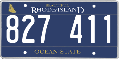RI license plate 827411