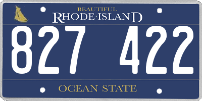 RI license plate 827422