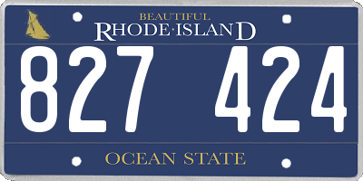 RI license plate 827424