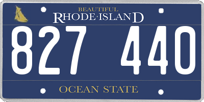 RI license plate 827440