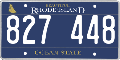 RI license plate 827448