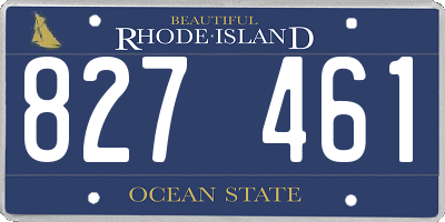 RI license plate 827461