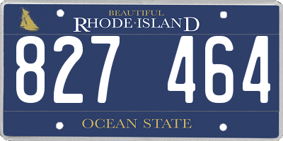 RI license plate 827464