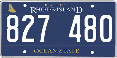 RI license plate 827480