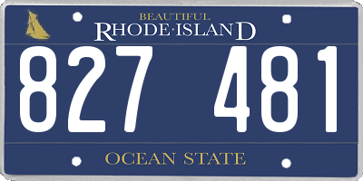RI license plate 827481