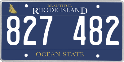 RI license plate 827482