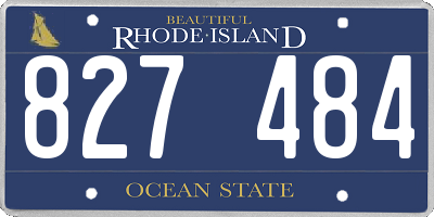 RI license plate 827484