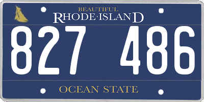 RI license plate 827486