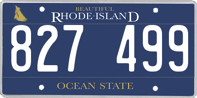 RI license plate 827499