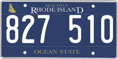 RI license plate 827510