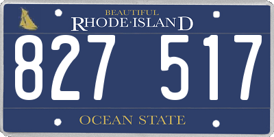 RI license plate 827517
