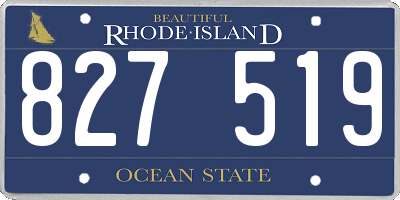 RI license plate 827519