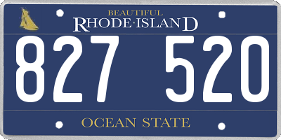 RI license plate 827520