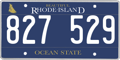 RI license plate 827529