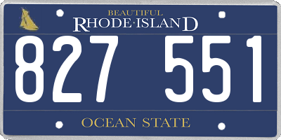 RI license plate 827551