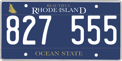 RI license plate 827555