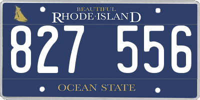 RI license plate 827556