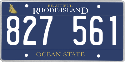 RI license plate 827561