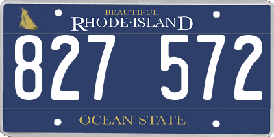 RI license plate 827572