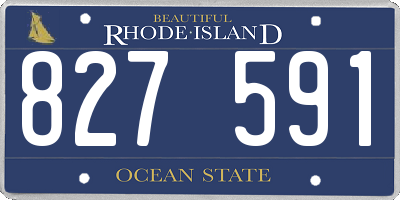 RI license plate 827591