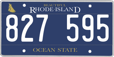 RI license plate 827595