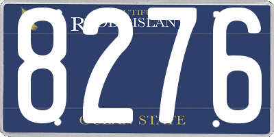 RI license plate 8276